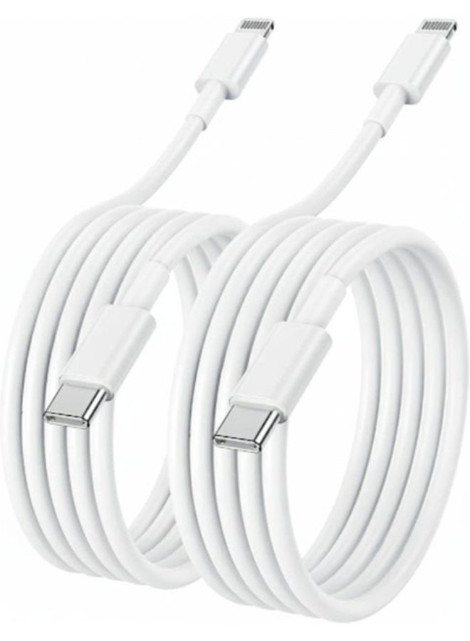 عبوة من قطعتين من كابل USB-C إلى Lightning بطول 1 متر - شحن سريع، متوافق مع  6s / 7 / 8 / X / XS / XR / 11 / 12 / 13 / 14 - Image 2